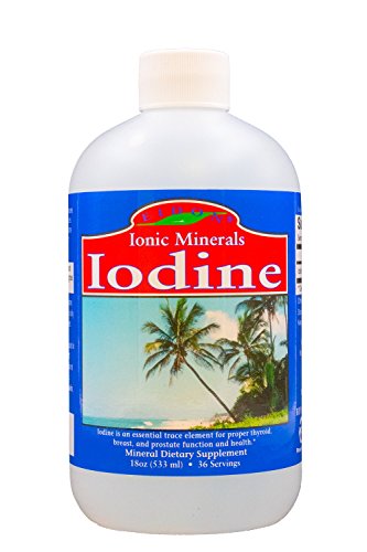 Eidon Ionic Minerals Liquid Iodine Supplement - Supports Healthy Energy Levels, Bioavailable, All-Natural, Vegan, Gluten-Free, No Additives or Preservatives - Liquid Iodine Drops, 18 Ounce Bottle