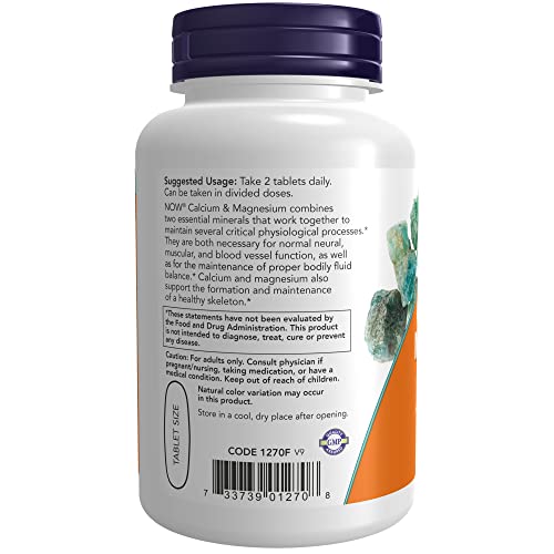 NOW Supplements, Calcium & Magnesium 2:1 Ratio, High Potency, Supports Bone Health*