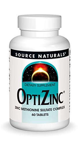 Source Naturals OptiZinc Zinc Methionine Sulfate Complex & Dietary Supplement - 60 Tablets