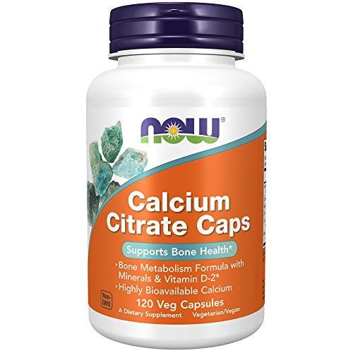 NOW Supplements, Calcium Citrate with Vitamin D, Magnesium, Zinc, Copper, and Manganese, 120 Veg Capsules