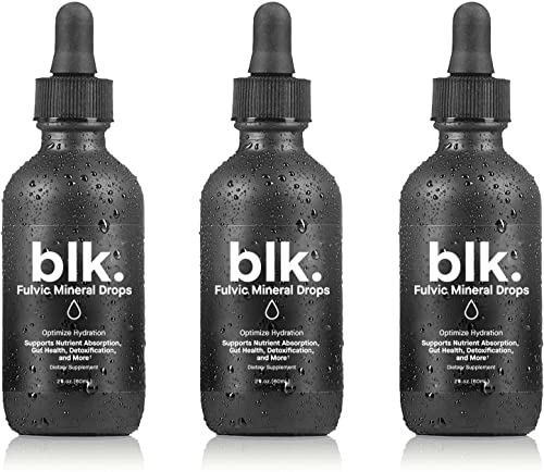 Natural Fulvic and Humic Trace Mineral Drops with Zinc, Magnesium & More. Liquid Electrolytes Improves Gut Health, Energy, Keto Diets. Add to Coffee, Tea, Smoothie. Make Water Alkaline, 3 Pack