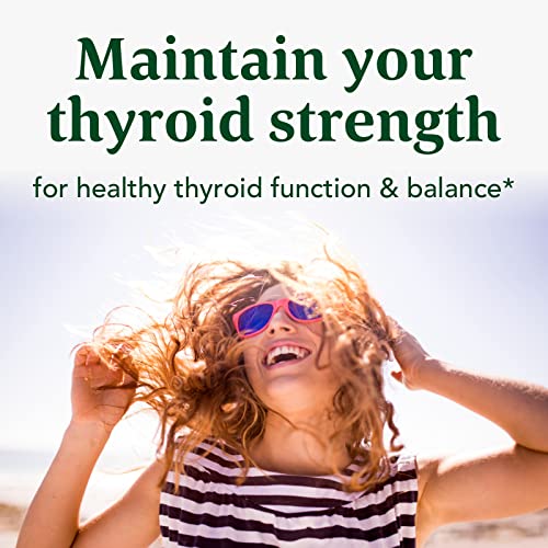MegaFood Thyroid Strength - Mineral Supplement for Thyroid Support with Ashwagandha, Zinc, Selenium, Copper, Iodine & L-Tyrosine - Herb Blend with Ashwagandha - Vegetarian - 60 Tabs (30 Servings)