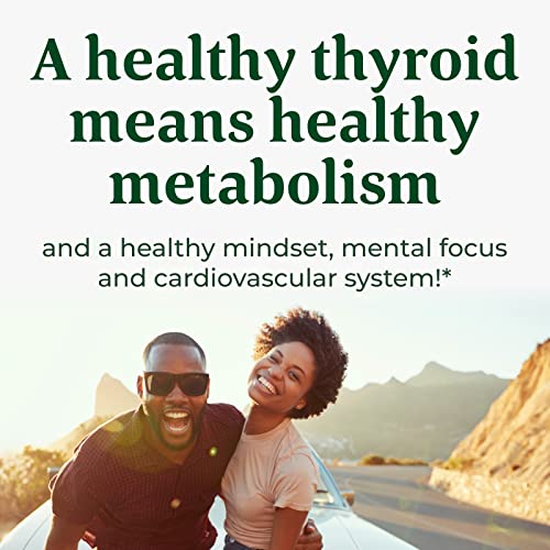 MegaFood Thyroid Strength - Mineral Supplement for Thyroid Support with Ashwagandha, Zinc, Selenium, Copper, Iodine & L-Tyrosine - Herb Blend with Ashwagandha - Vegetarian - 60 Tabs (30 Servings)