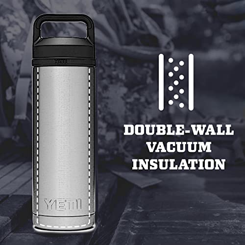 YETI Rambler 18 oz Bottle, Vacuum Insulated, Stainless Steel with Chug Cap, Northwoods Green
