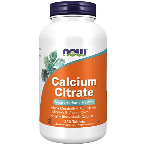 NOW Supplements, Calcium Citrate with Vitamin D, Magnesium, Zinc, Copper, and Manganese, 250 Tablets