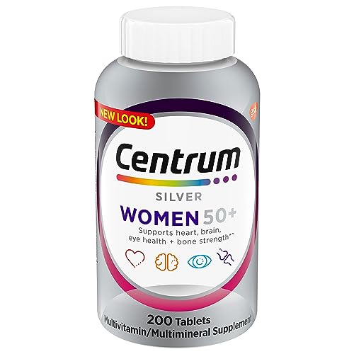 Centrum Silver Women Multivitamin / Multimineral Supplement Tablet, Vitamin D3, Age 50+ (200 Count)