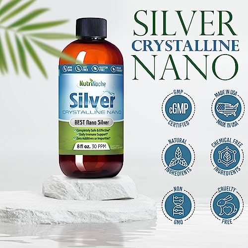 NutriNoche Colloidal Silver Mineral Liquid Supplement - 30 ppm - Colloidal Silver Spray