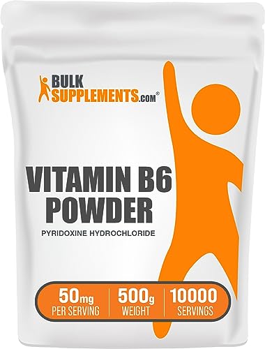 BulkSupplements.com Vitamin B6 (Pyridoxine HCl) Powder - Memory Vitamins for Men - Nerve Support - Support Formula - B6 Vitamins (500 Grams 1.1 lbs)