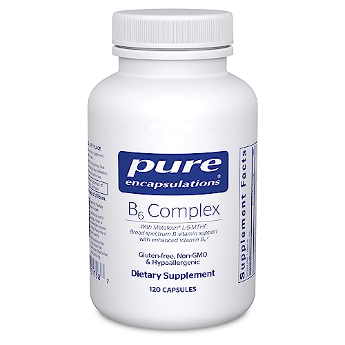 Pure Encapsulations B6 Complex | Vitamin B6 Supplement to Support Cellular, Cardiovascular, Neurological, and Psychological Health* | 120 Capsules