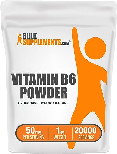 BulkSupplements.com Vitamin B6 (Pyridoxine HCl) Powder - Memory Vitamins for Men - B6 Vitamins - Vitamin B6 50mg - Prenatal Dog Vitamins - Vitamin B 6 (1 Kilogram - 2.2 lbs)