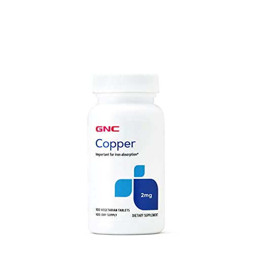 GNC Copper 2 mg 100 Vegetarian Tablets