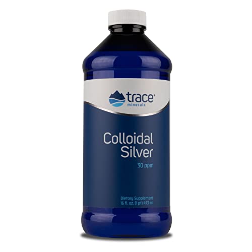 Trace Minerals | Colloidal Silver Liquid | 30 PPM Safe Dose Bio-Active Silver Hydrosol Mineral Supplement, 99.99% Pure, Super-Oxygenated, Vegan | 16 fl oz Bottle (1 Pack)