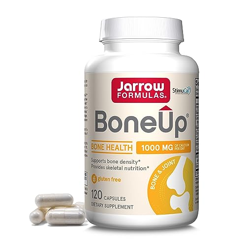 Jarrow Formulas BoneUp - 120 Capsules - Micronutrient Formula for Bone Health - Supplement Includes Natural Sources of Vitamin D3, Vitamin K2 (as MK-7) & Calcium - 60 Servings (Packaging May Vary)