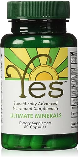YES Ultimate Minerals Supplement 60ct | Ideal for the Peskin Protocol | For Mineral Deficiency Support: Iron, Magnesium, Zinc, Selenium, Copper, Manganese, Chromium, Boron.