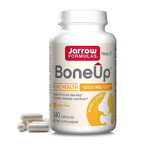 Jarrow Formulas BoneUp - 240 Capsules - Micronutrient Formula for Bone Health - Supplement Includes Natural Sources of Vitamin D3, Vitamin K2 (as MK-7) & Calcium - 120 Servings (PACKAGING MAY VARY)