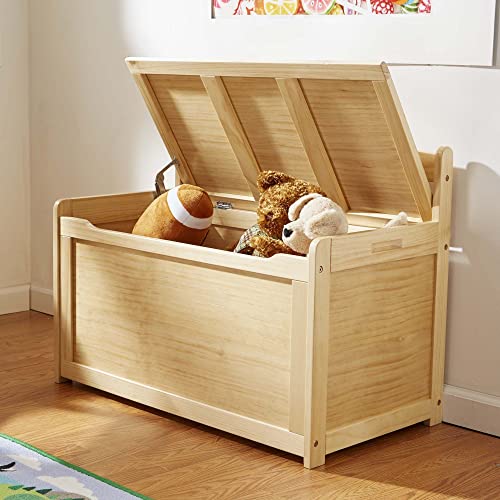 Melissa & Doug Wooden Toy Chest - White Furniture for Playroom