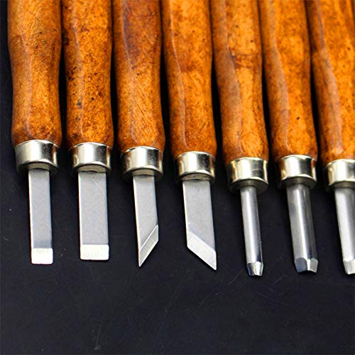 Ilyever Set of 15 Wood Carving Tools (12pcs Knives + 3 Whetstones + Storage case) Professional & Beginners Sharp Hand kit Premium Steel Wood Carving Knife Chiseling Tools Set for Kid and Beginner