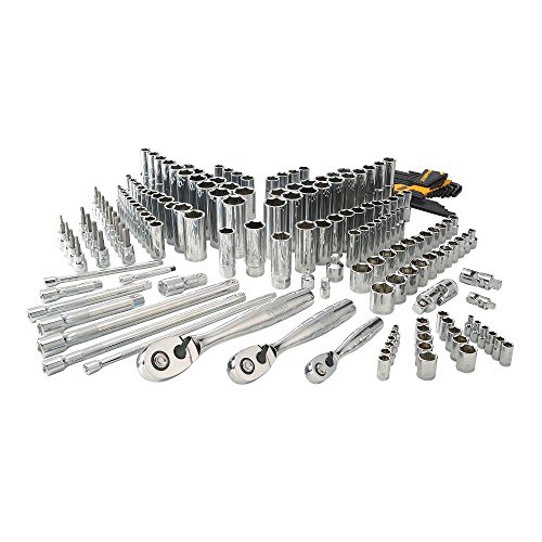 DEWALT Mechanics Tool Set, SAE and Metric, 1/2, 1/4, 3/8 Drive Sizes, 192-Piece (DWMT75049)