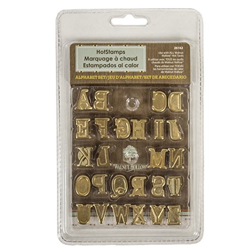 Walnut Hollow HotStamps Uppercase Alphabet Set for Branding and Personalization of Wood, Leather, and Other Surfaces