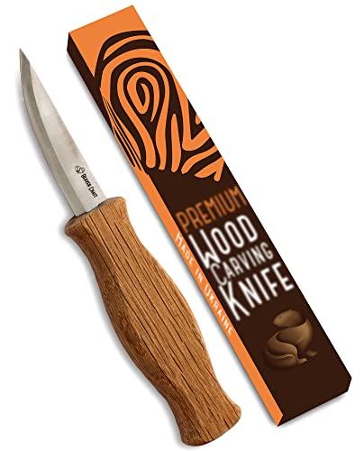 BeaverCraft Sloyd Knife C4 3.14" Wood Carving Sloyd Knife for Whittling and Roughing for beginners and profi - Durable High carbon steel - Spoon Carving Tools - Thin Wood Working Whittling Knife