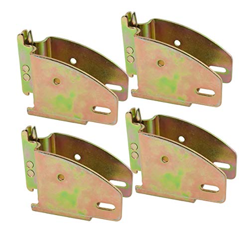 Mytee Products (4 Pack E-Track Wood Beam End Socket Shelf Brackets w/E Track Fittings, for 2x4 & 2x6 in Truck, Trailer, Van, RV Tie-Down Systems | E-Track Accessories Cargo Storage Lumber Bracket