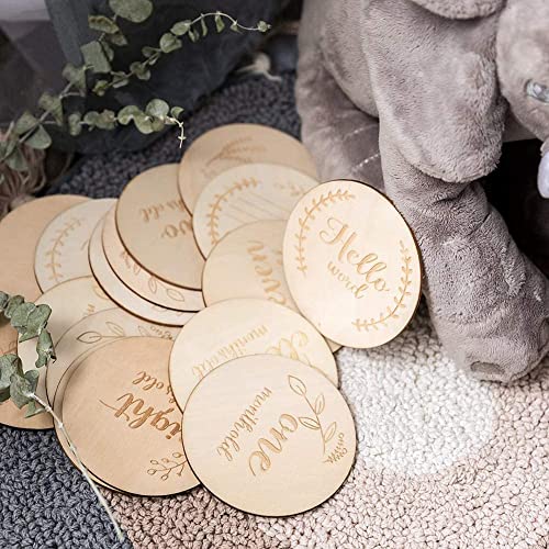 Blisstime 36 PCS 3 Inch Unfinished Wood Circles Round Slices with Sanding Sponge Wood Drink Coasters for Painting, Writing, DIY Supplies, Engraving and Carving, Home Decorations