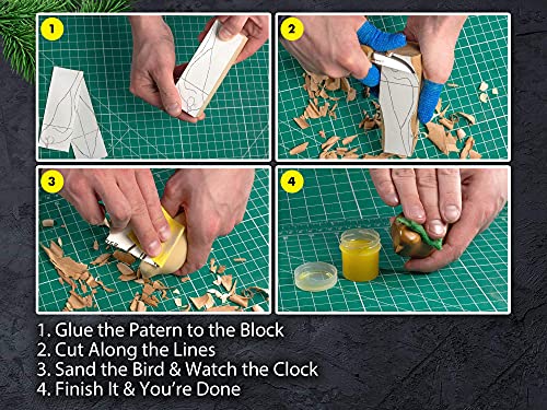 BeaverCraft, Wood Carving Kit Comfort Bird DIY - Complete Starter Whittling Knife Kit for Beginners Adults and Teens - Book Fun Project Carve Bird Hobby Whittling Knife - Learning Woodworking