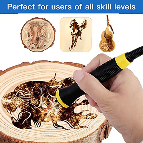 Wood Burning Kit - YNSKT Wood Burning Tool Wood Burner - 30pcs Pyrography Wire Tips - Woodburning Pyrography Kit with Dual Pen Set for Professional, Beginners, Adults