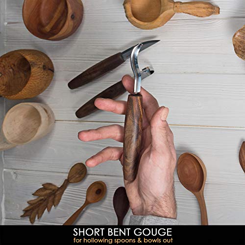 BeaverCraft Wood Spoon Carving Tools Kit S14x Deluxe - Spoon Carving Knives Hook Knife Wood Carving Spoon Knife Set Bowl Kuksa Whittling Carving Gouges Kit