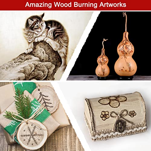 Wood Burning Kit for Beginners, 73PCS Professional Wood Burning Pen and Accessories Wooden Kits Embossing Carving and Wood Burning