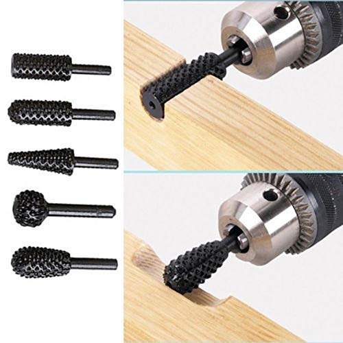 COLIBROX 1 Set 5PCS 1/4'' DIY Drill Bit Set Carpentry Cutting Tools for Woodworking Knife Wood Carving Building/Engineering Hand Tool Useful