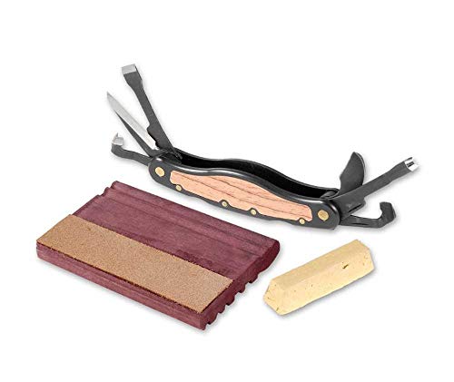 FLEXCUT Right-Handed Carvin' Jack, Folding Multi-Tool for Woodcarving, 4 1/4 inch Closed Length, 6 Blades Included (JKN91) *Discontinued*