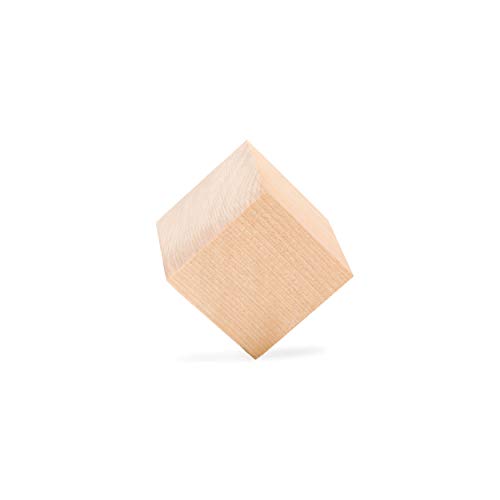 Unfinished Wood Craft Cubes 1-1/4-inch, Pack of 25 Small Wooden Blocks to Decorate, Wooden Cubes for Crafts and Décor, by Woodpeckers