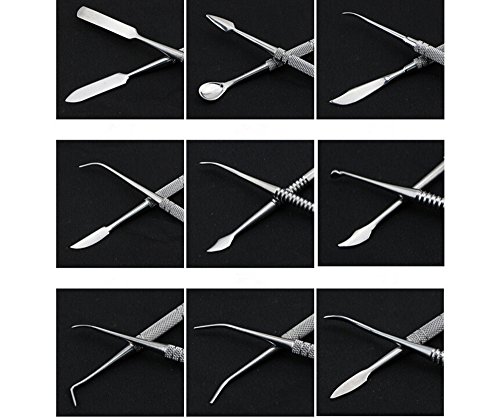 10pcs Stainless Steel Clay Sculpting Set Wax Carving Pottery Tools Carving Sculpture Shaper Polymer Modeling Tools with Storage Box