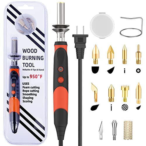 Wood Burning kit, Professional WoodBurning Pen Tool, DIY Creative Tools ,Wood Burner for Embossing/Carving/Pyrography，Suitable for Beginners,Adults