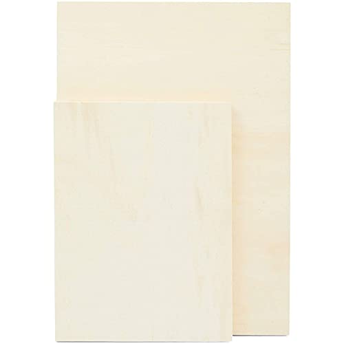 Bright Creations Unfinished Wood Canvas Boards for Painting, 12 x 17 and 9 x 12 in (4 Pack)