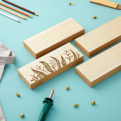 4 Pack Unfinished MDF Wood Rectangles for Crafts, 1 Inch Thick Rectangle Wooden Blocks for Crafting (3 x 8 in)