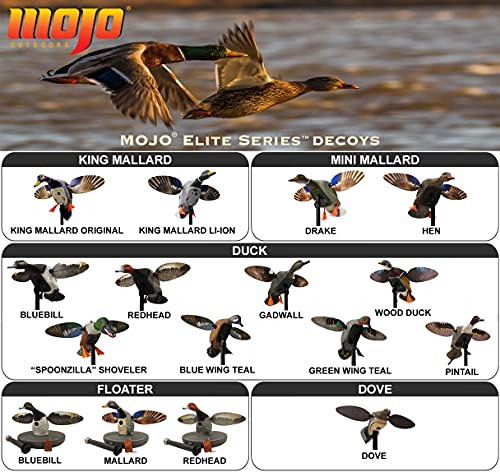 MOJO Elite Series Floater Spinning Wing Duck Decoy for Duck Hunting, Bluebill