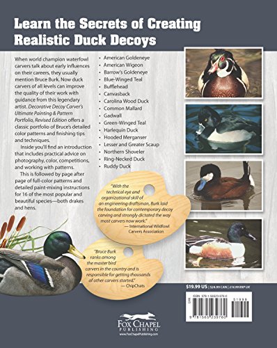 Decorative Decoy Carver's Ultimate Painting & Pattern Portfolio, Revised Edition (Fox Chapel Publishing) Drakes & Hens for 16 Species with Full-Color Patterns, Mixing Instructions, & Over 100 Photos