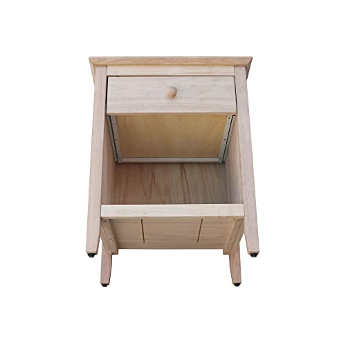 International Concepts Solid Wood Unfinished Nightstand