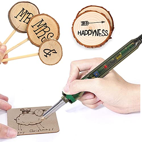 Wood Burning Tool,200~480°CWood Burning Kit Professional Pyrography Pen for Embossing Carving Soldering Iron (44PC)