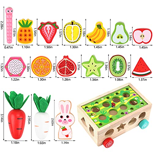 Toddlers Montessori Wooden Educational Toys for Baby Boys Girls Age 2 3 4 Year Old, Shape Sorting Toys Gifts for Kids 2-4, Wood Preschool Learning Fine Motor Skills Game