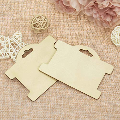 Jewelry Display Card Wood Tags Bracelet Display Cards Blank Unfinished Wood Necklace Card Holder Hanging Cards Earrings Showing Tags (3.94x2.87 in, 20 Pcs)