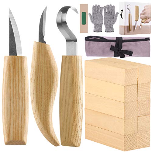 Fuyit 17pcs Wood Carving Set for Beginner
