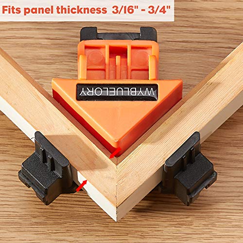 4pcs 90 Degree Angle Clamps, Corner 90° Woodworking Corner Clip, Right Angle Clip Fixer, Clamp Tool with Adjustable Hand Tools for Carpenter Engineering Photo Framing