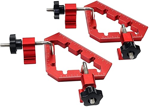 Right Angle Clamp, 2pcs Carpenter Tool 45 and 90 Degree Aluminum Alloy Square Corner Clamp Positioning Clamping Ruler