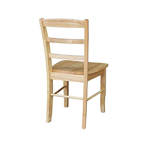 International Concepts Pair of Madrid LadderBack Chairs, Natural