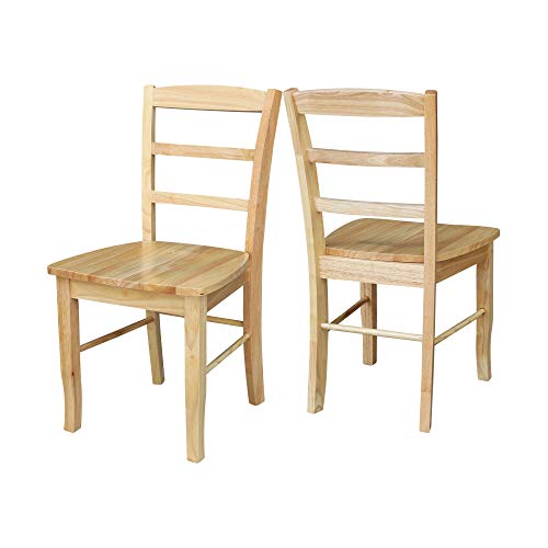 International Concepts Pair of Madrid LadderBack Chairs, Natural