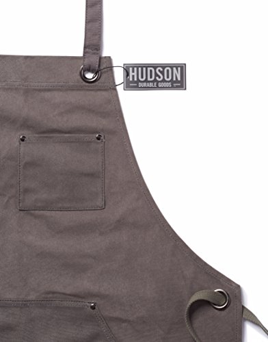 Hudson Durable Goods - Heavy Duty Waxed Canvas Work Apron - Grey