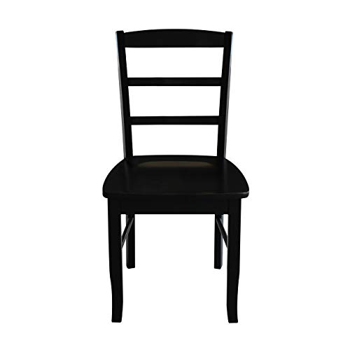 International Concepts Pair of Madrid LadderBack Chairs, Black